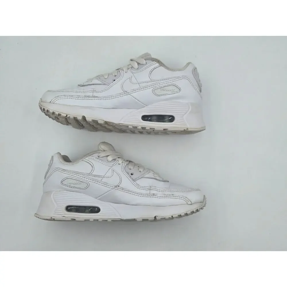 Nike Air Max 90 Youth 3Y White Running Shoes Classic Air Cushion